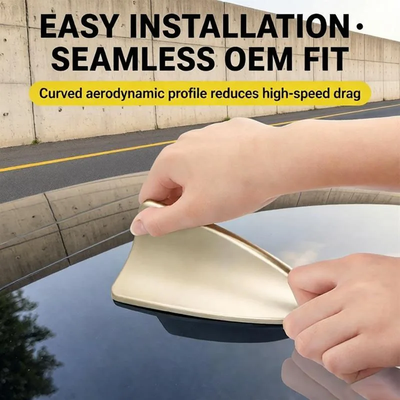 Car Roof Shark Fin Universal Antenna Toppers Replacement Decoration Car Radio Aerials  Antenna Signal Function Protective