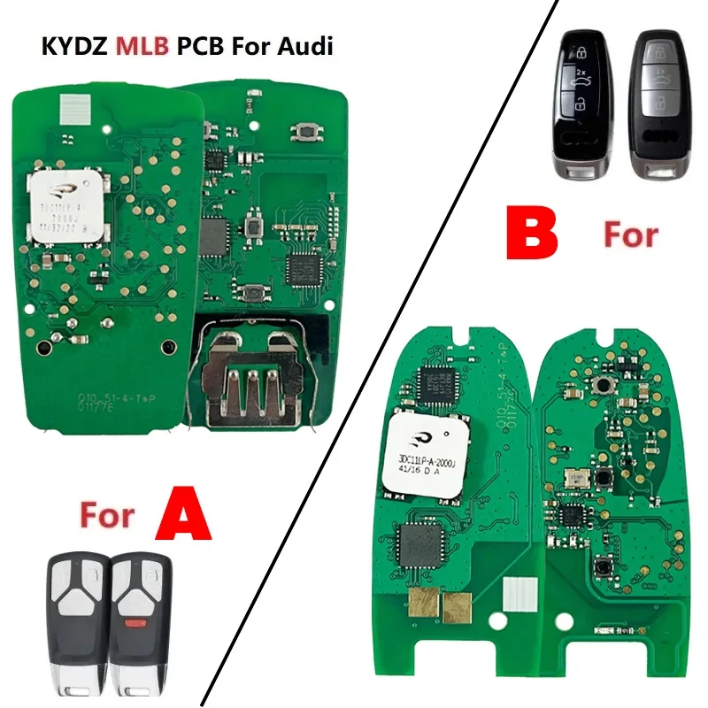 CNKY017 KYDZ Afttermarket Panda And Water Drop Shape PCB For AUDI MLB Key No Token Fit Any ID Both High And Low