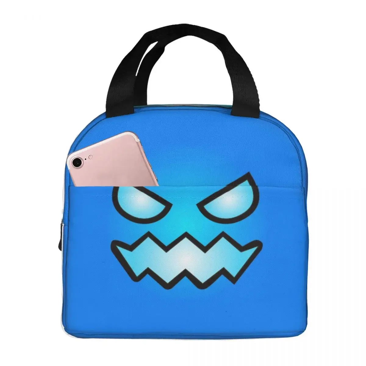 

Geometric Dash Games Fun Insulated Lunch Bag Geometry Dash Meal Container Thermal Bag Tote Lunch Box College Picnic Food Handbag