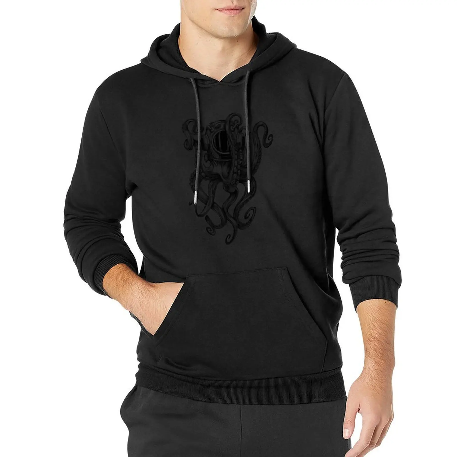 

Octopus Scuba Diver Helmet Pullover Hoodie male clothes men's sweat-shirt men's hoodies