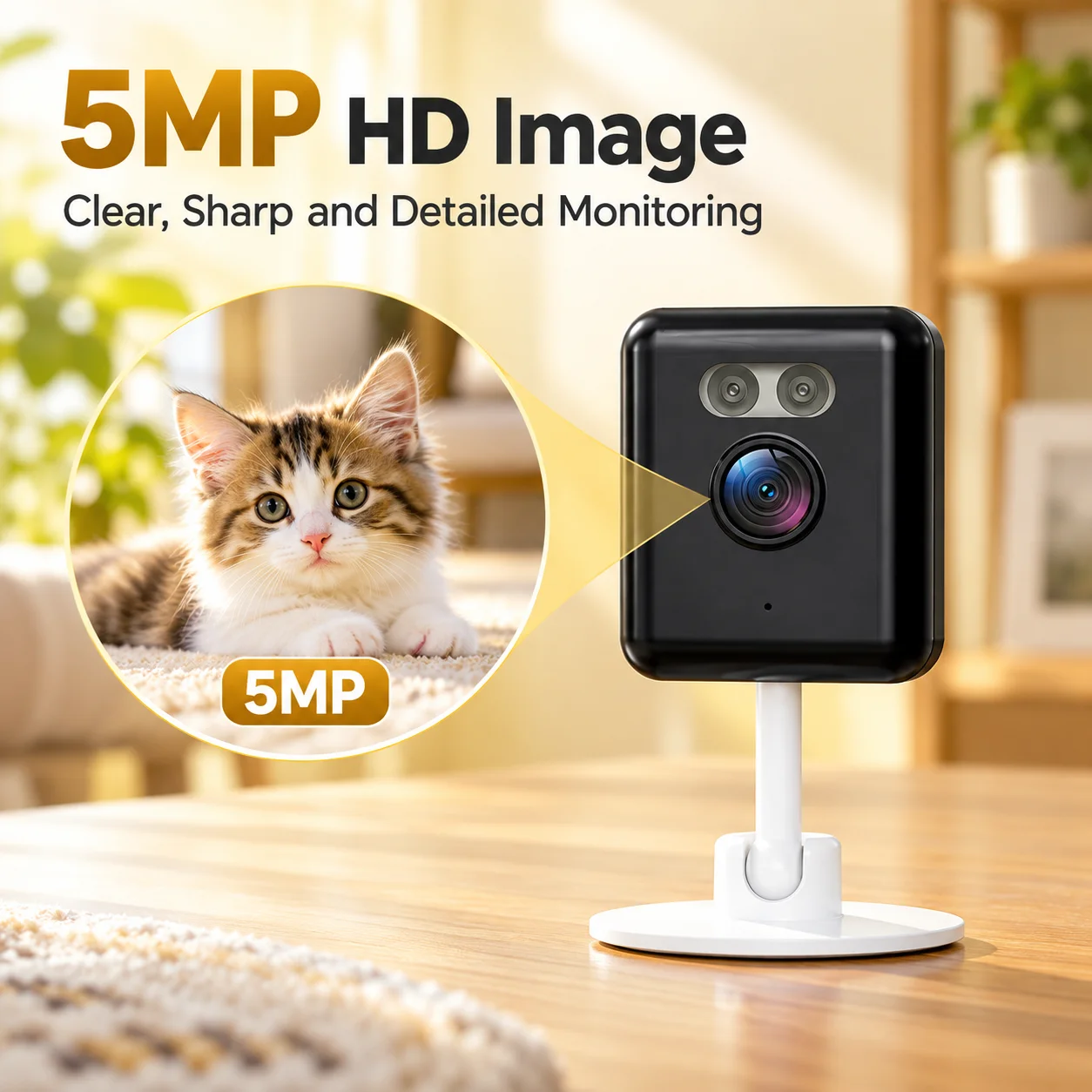 Mini 5MP Wifi HD Video Surveillance IP Cameras Camera Wireless  Indoor Motion Detection Smart Home Baby Monitor Tuya