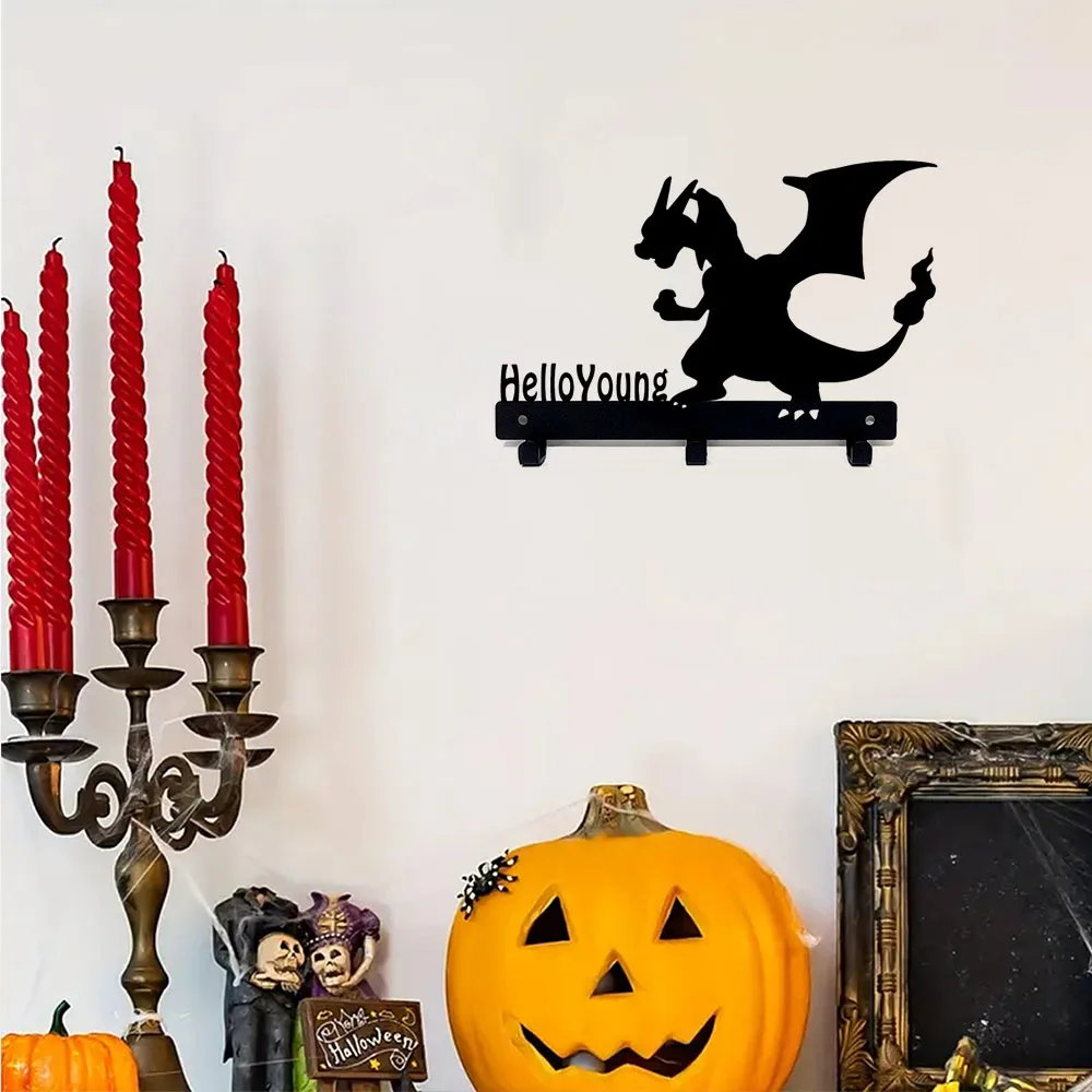 

Fascinating Mighty Fire Dragon Wall Mount Rack – A Intriguing Iron Art Storage for Towels and Keys