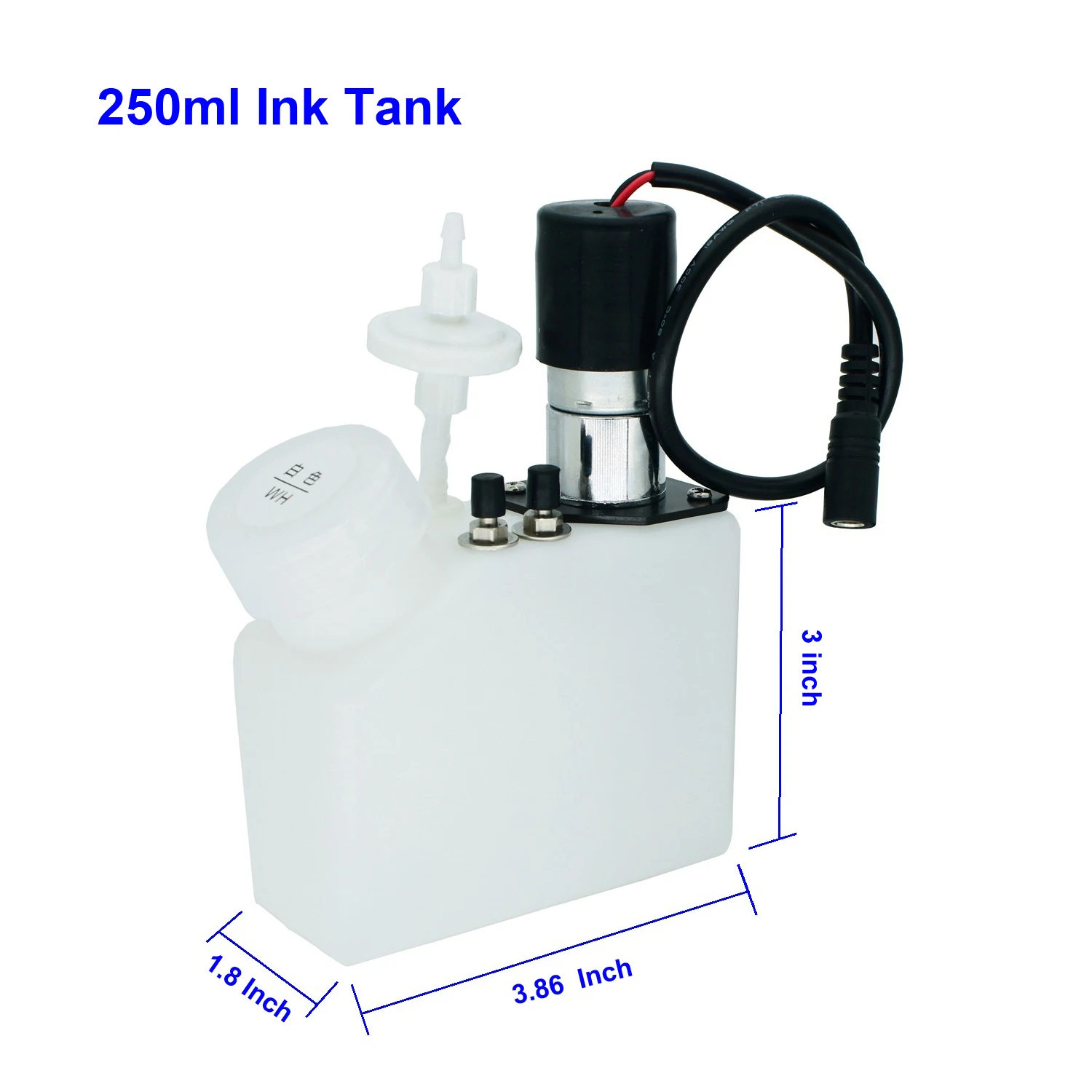 Imagem -03 - Tanque de Tinta Branca 250ml com Motor de Agitação para Impressora I3200 Xp600 L1800 1390 1400 Dtf Ink Ciss