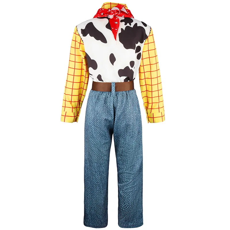Toy Story 5 Woody CowBoy Costume for Kids Boys 4 Piece Top+Pants+Scarf+Belt Sets for Halloween Birthday Cosplay Party Clothes view 3
