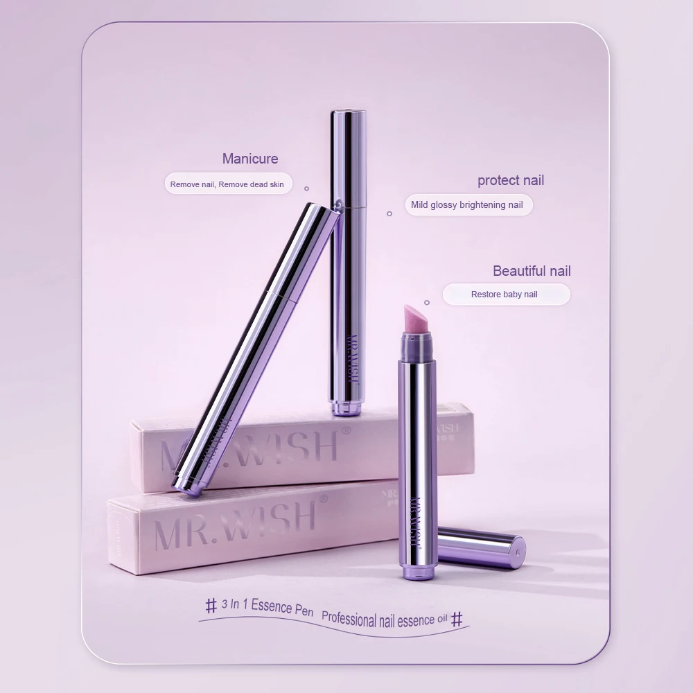 1/2pcs 3 In 1 Essence Pen For Nail Repair Nail Cuticles Remover Dead Skin Pusher Pen Anti-barb Nourishing Nail Nutrition Oil Pen