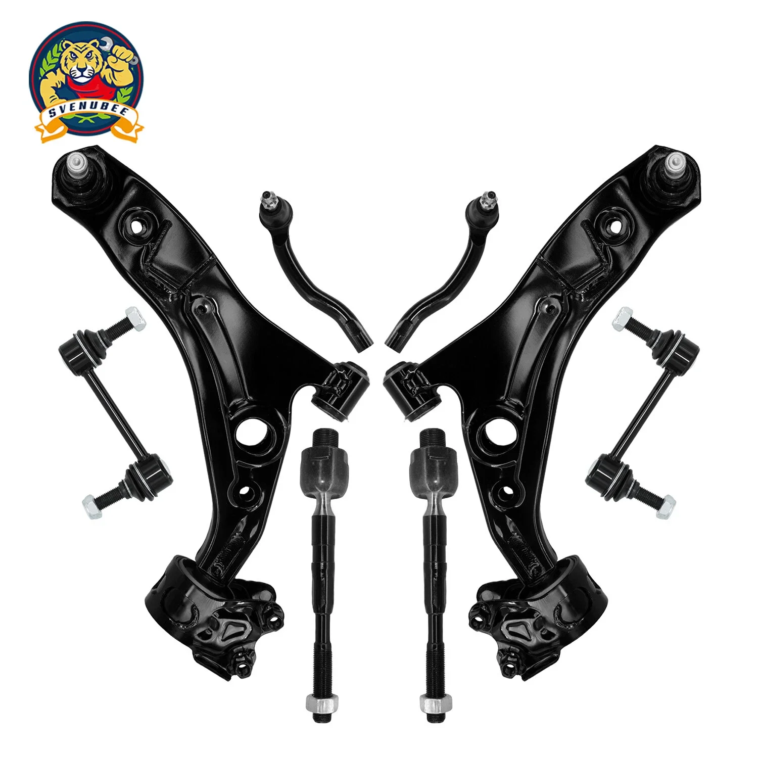 

Svenubee 8Pcs Suspension Front Control Arm Ball Joint Tie Rod Sway Bar Link LH RH for Ford Edge Lincoln MKX 2007 2008-15