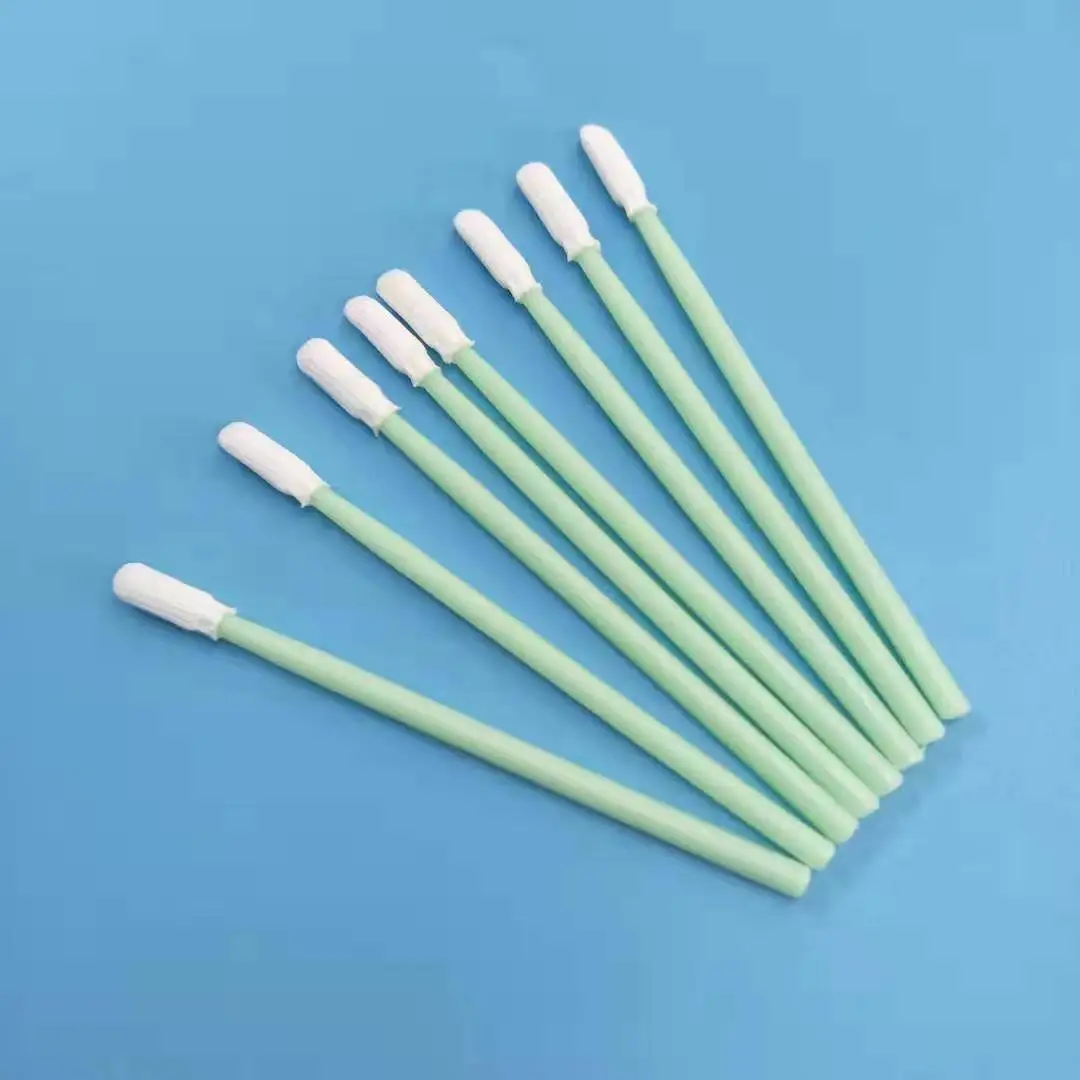 500pcs Double-layer Knitted Polyester Cleaning Swab Cleanroom ESD Cloth Stick Polyester Tip Swab For PCB Printer Head Optic Lens