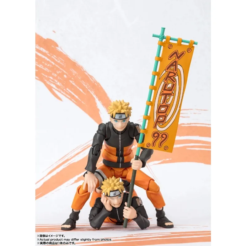 In Stock BANDAI Original Shippuden SHFiguarts NARUTO UZUMAKI NARUTOP99 Edition Anime Action Figure Model Toy Doll Collector Gift