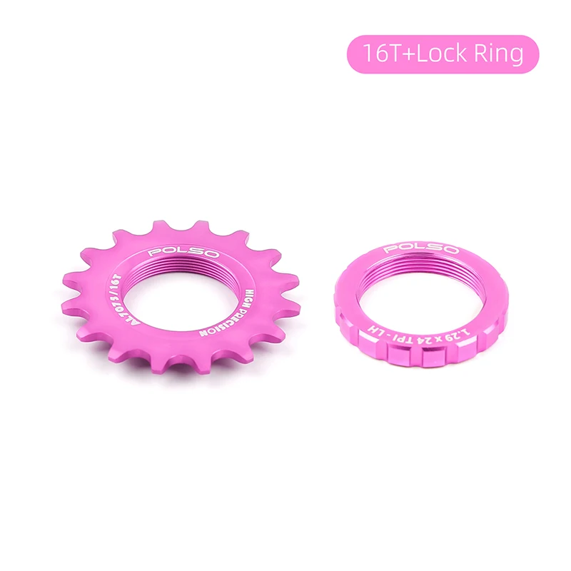 POLSO Pink Fixed Gear Bike Freewheel AL-7075 13T 14T 15T 16T 17T 18T 20T Single Speed Fixie Bicycle Cog