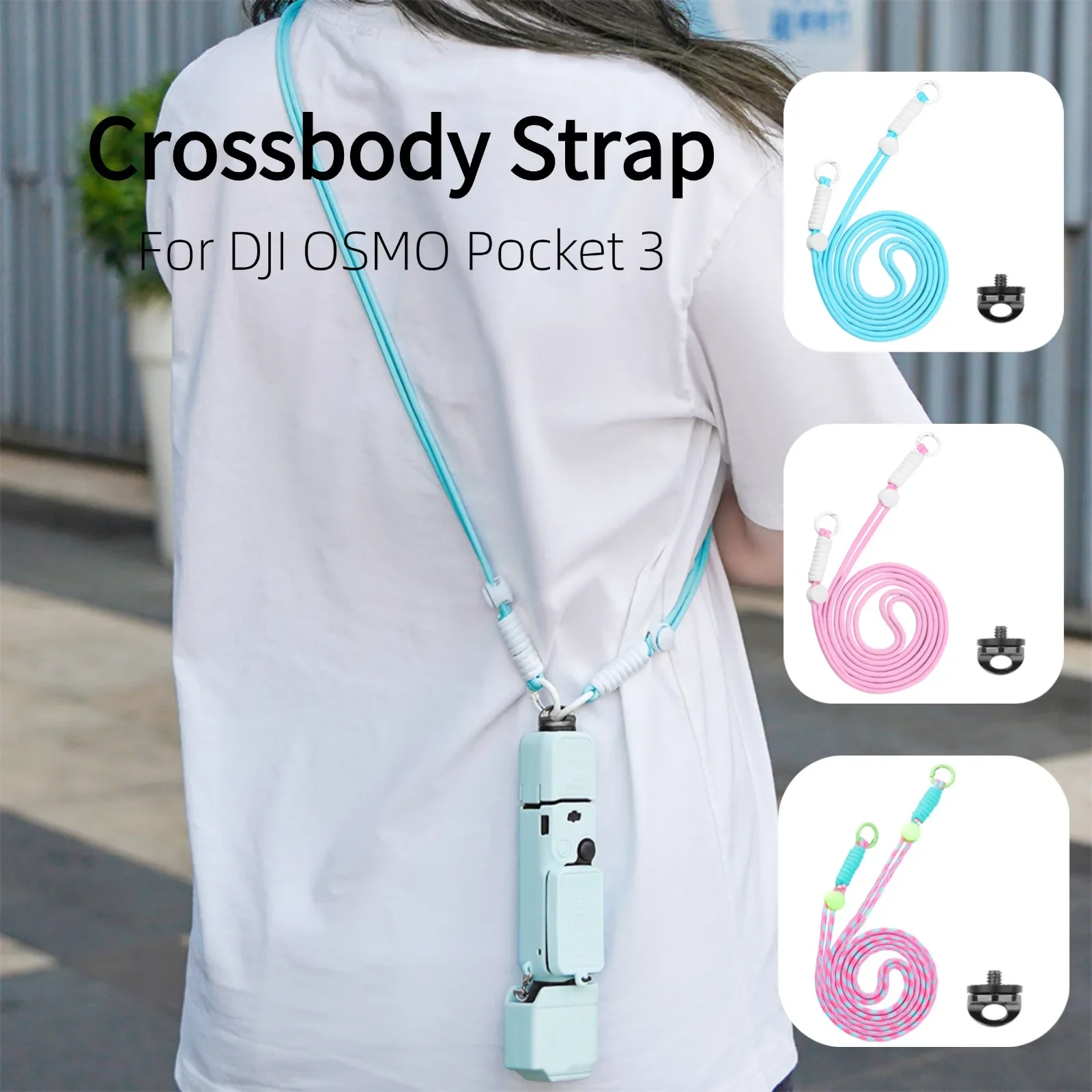 Universal Crossbody Strap Anti-drop Protective Lanyard for DJI OSMO Pocket 3 Action 5Pro 4 3 Gopro Hero 13 12 11 10 9 8 Insta360