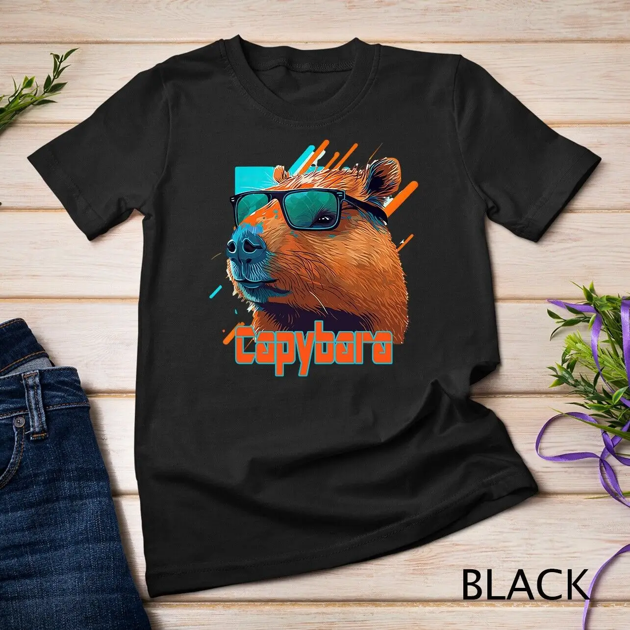 Capybara Cute and funny Capybara Cool Sunglasses T-Shirt Unisex T-shirt