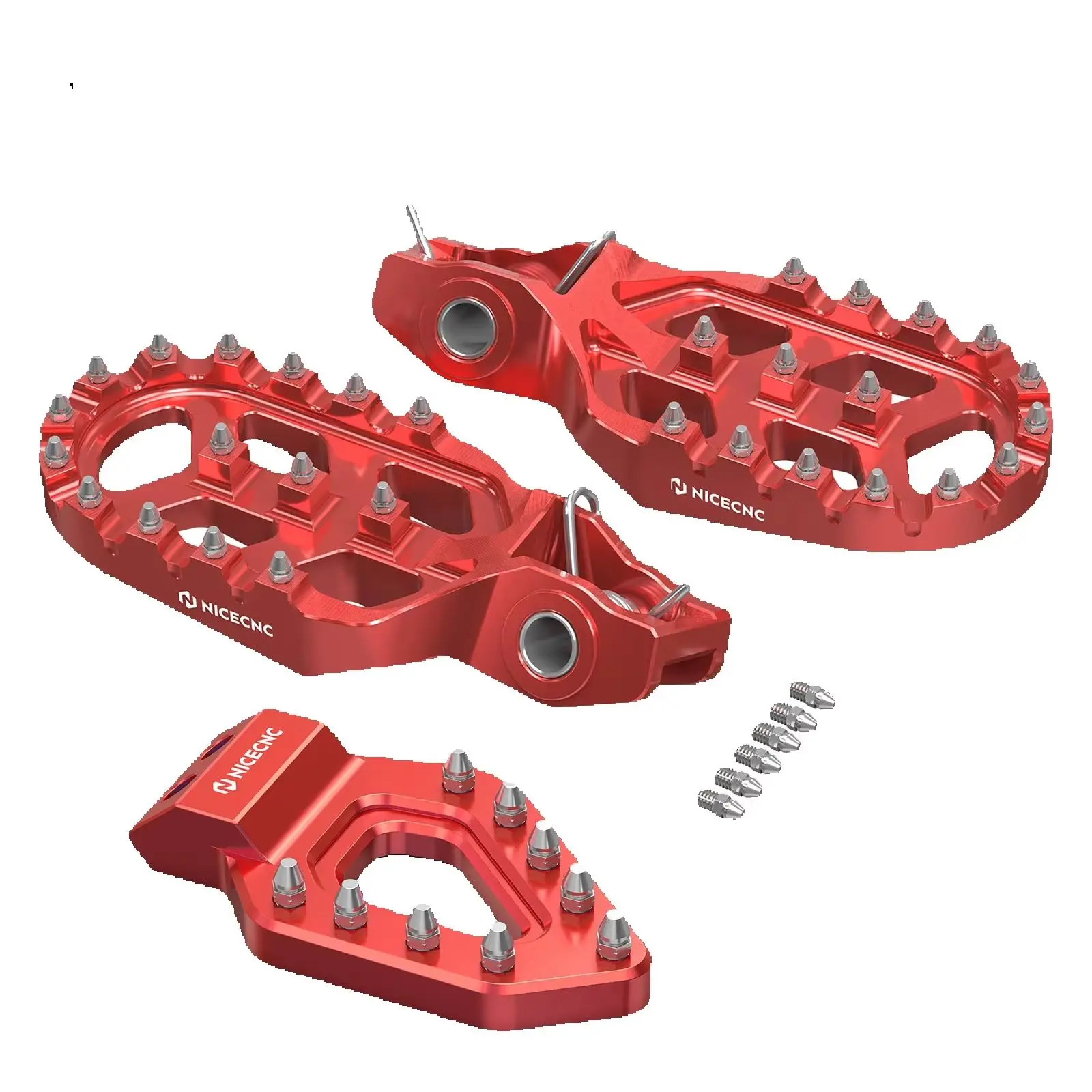 AliExpress NICECNC Forged Foot Pegs Footrests & Rear Brake Pedal Step Tip For Stark Varg EX MX SM 2024-2026 Electrical Bike Parts Aluminum