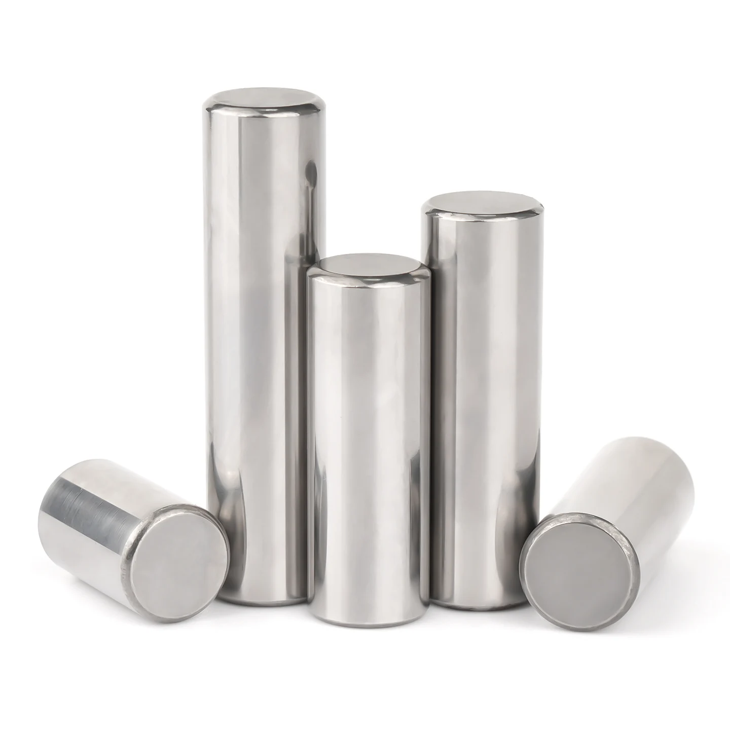 Veekaft 100pcs Bearing Steel Cylindrical Pin Needle Roller High Precision Locating Solid Pin Fixed  M1, L3/4/5/6/7/8/9/10/12mm