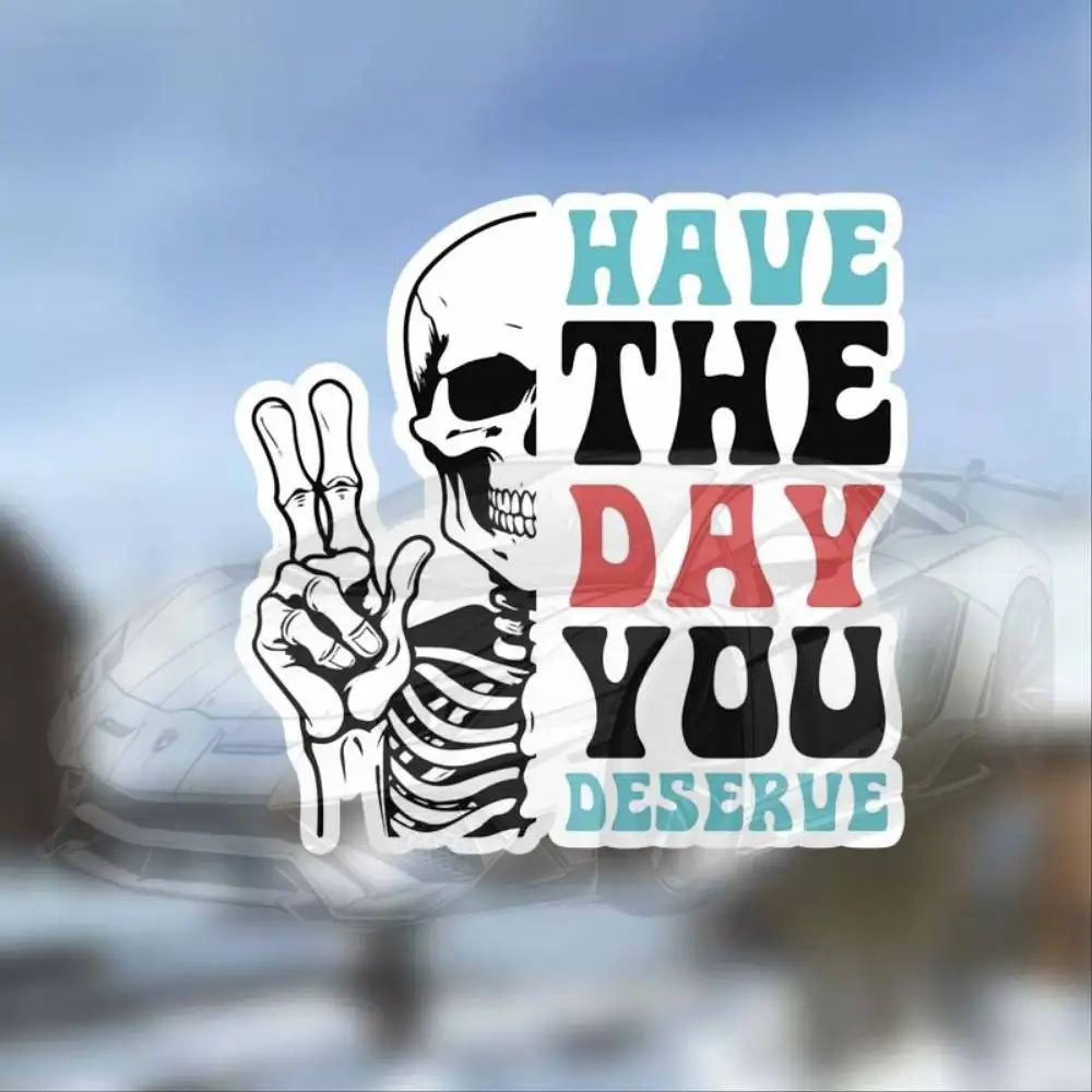 Retro Skull Vinyl Sticker Decal Unique Cool Gift For Journals Laptops Water Bottles Waterproof Stickers For Decorating Car Windo