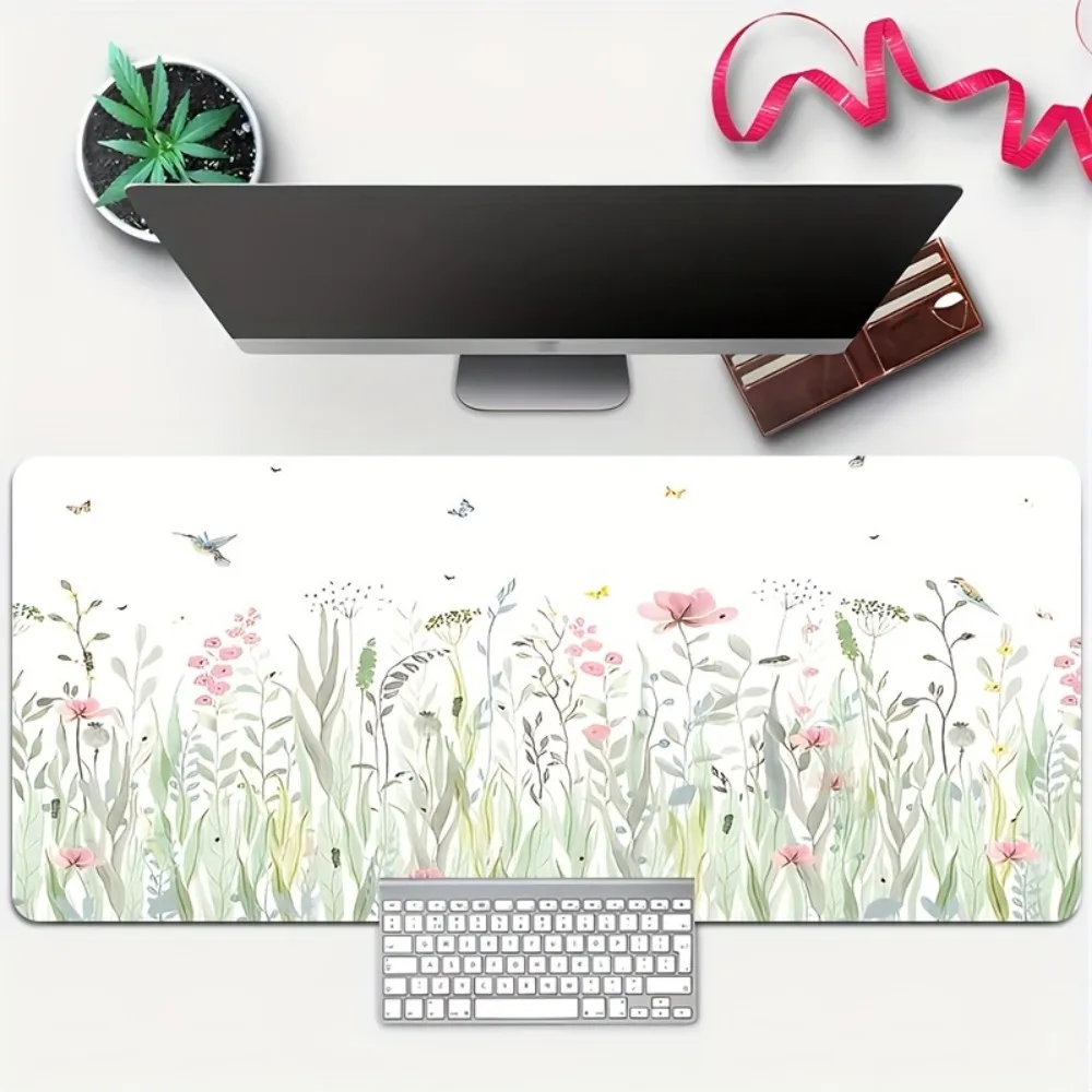 High-definition pattern mouse pad featuring floral, grassy and tree designs, soft and slip-resistant, suitable for gaming use