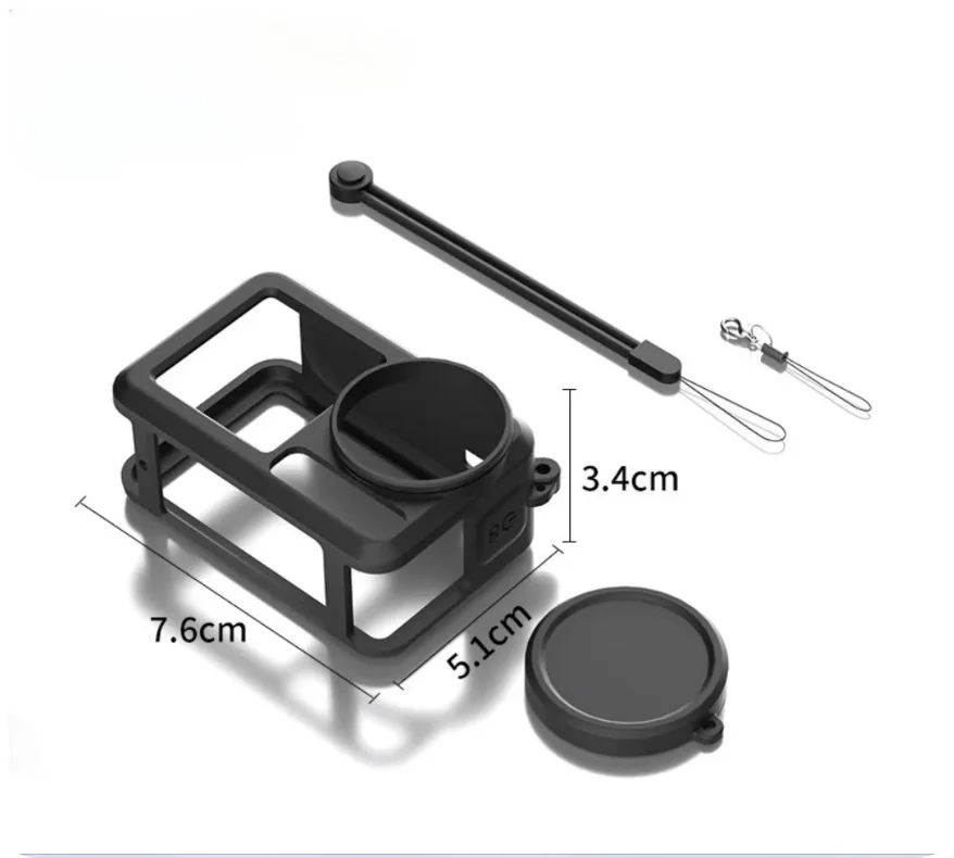 เคสซิลิโคนสำหรับ DJI Action 5 Pro อุปกรณ์เสริมแบบนิ่ม + ฝาครอบเลนส์ ยางซิลิโคนป้องกันสำหรับ DJI Osmo Action 5 Pro