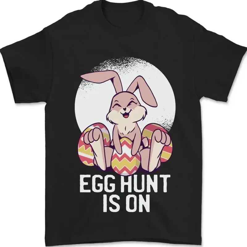 The Ei Jagd Ist Auf Lustig Ostern Hase Bunny Herren 100% Baumwolle T shirt