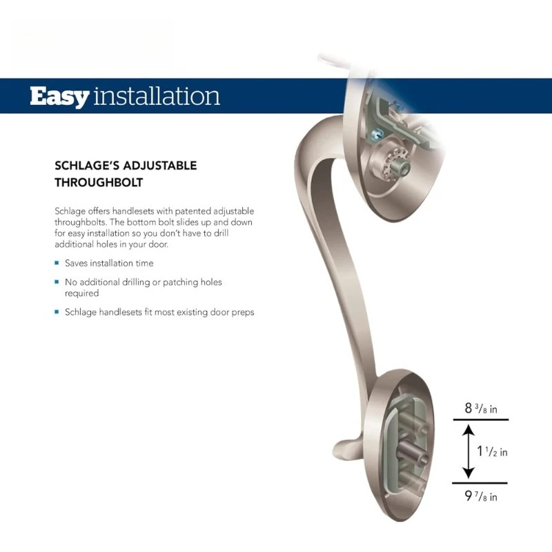 Camelot Front Entry Handleset with Accent Lever Deadbolt Keyed One Side Satin Nickel Finish