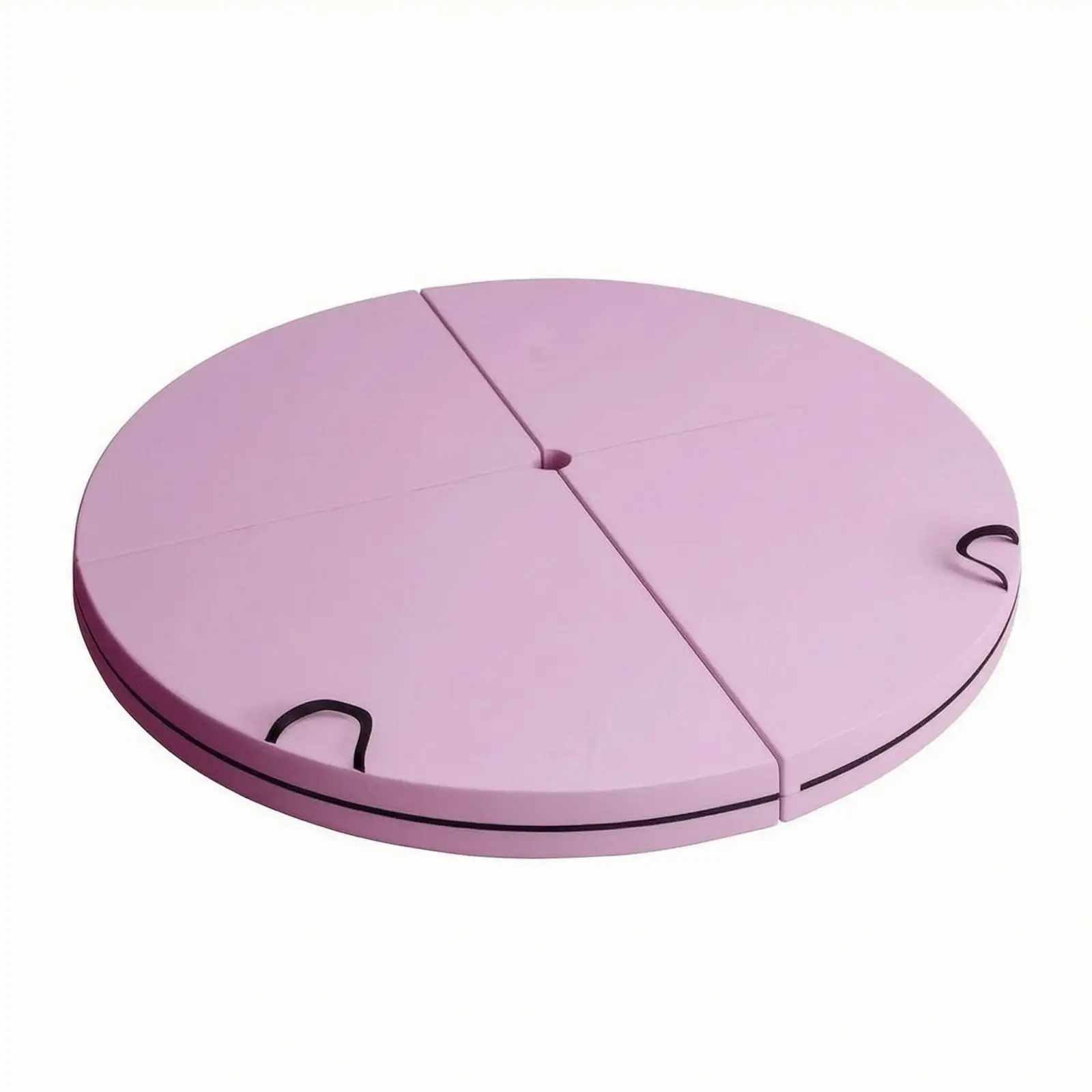 Round Foldable Yoga Mat Thick Support Floor Fitness Pad Polvinyl Chloride for Pole Practice and Stretching