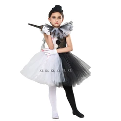 Kids Halloween Costume Child Cosplay Horror Clown Blood Clothes Girls Tutu Dress Scary Girl Carnival Masquerade Party Dress Up