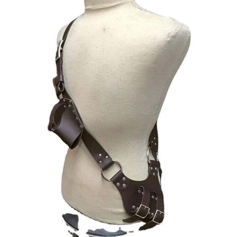 Średniowieczna Europejska Renesansowa Piracka Gra Fabularna COSPLAY Regulowana Torba na Ramię z PU na Broń i Miecze Rekwizyty na Imprezy