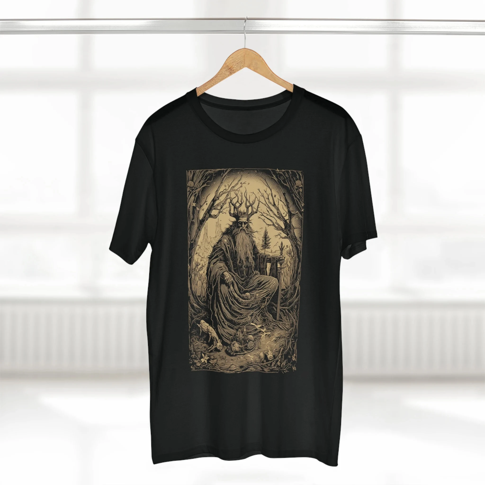 Best Selling Fashion Forest Guardian Tee - Pagan | Celtic | Satanic | Cernunnos | Nature | Horned God | Witchy | Wicca | Goth