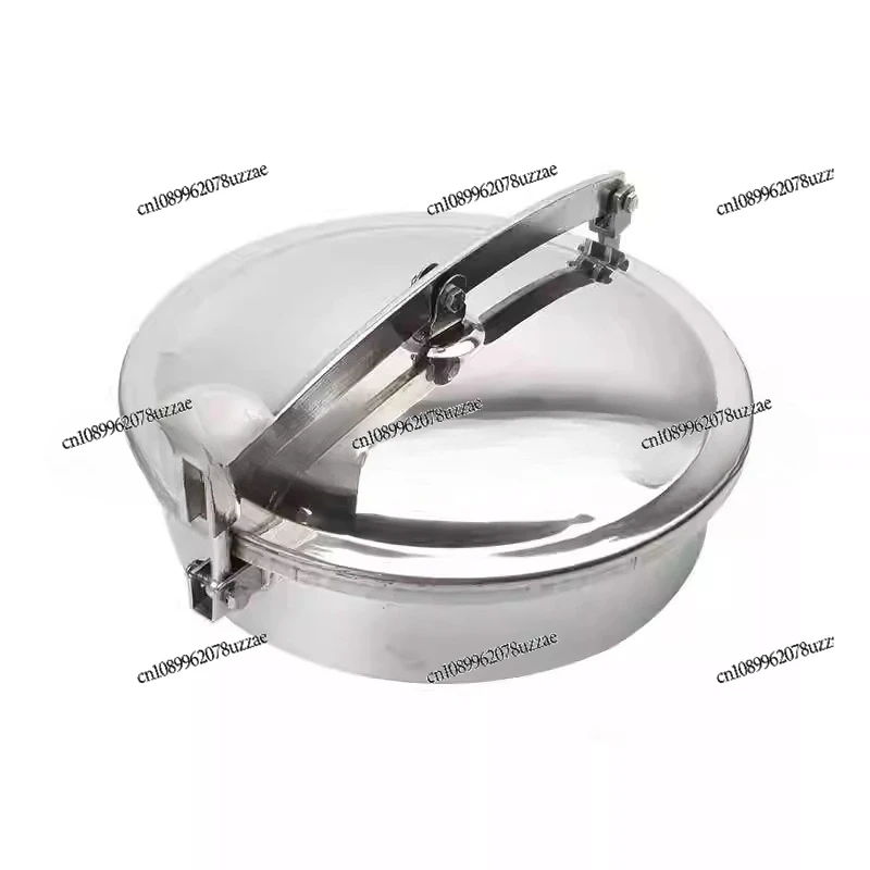 Atmospheric Pressure Manhole Cover Sanitary Grade Quick-opening Manhole Door Welded Round Flanged Hand Hole YAB on Wine Can