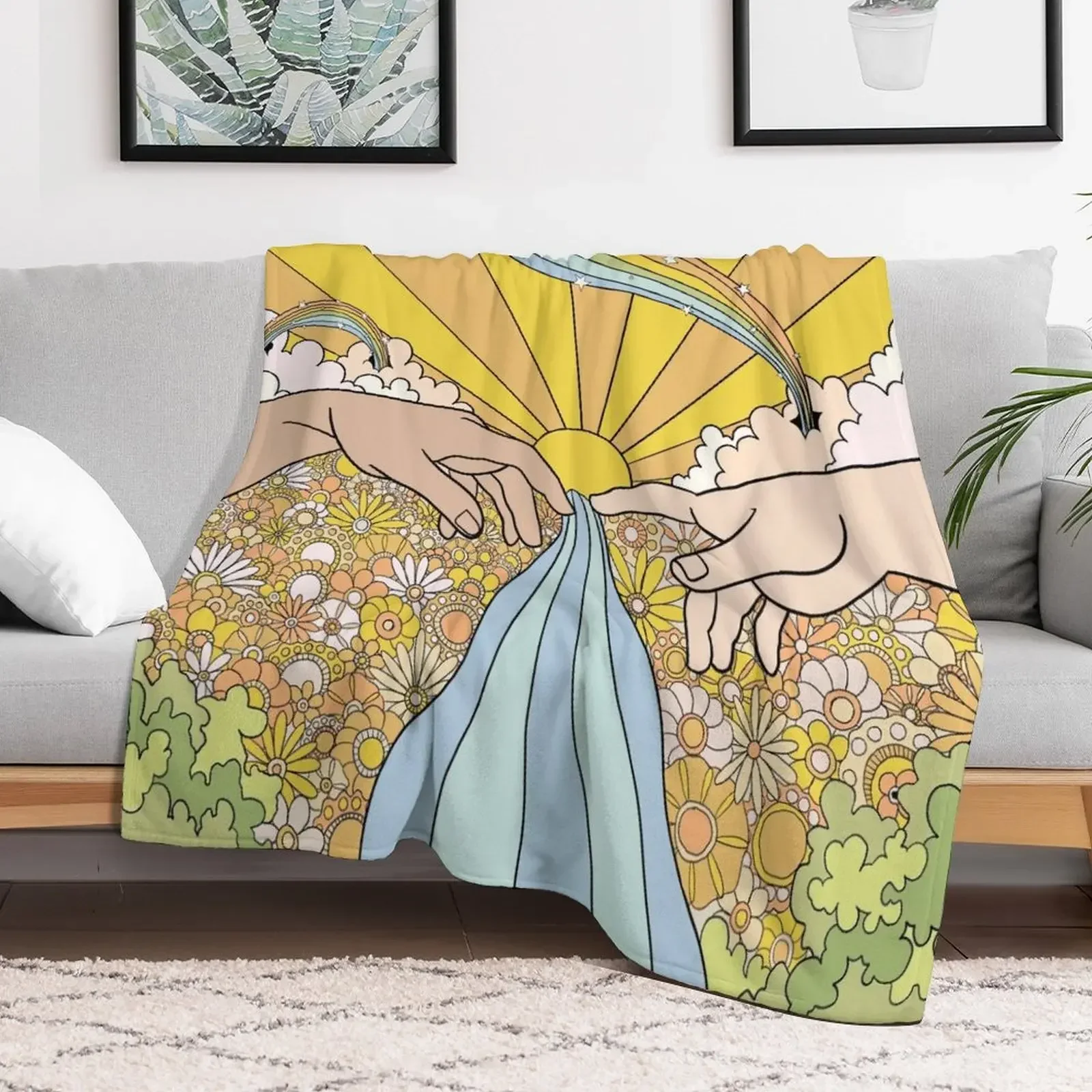 

Groovy Creation of Adam Throw Blanket blankets and throws Thin Loose Fashion Sofas Blankets cosplay anime Bed Sofas Blankets