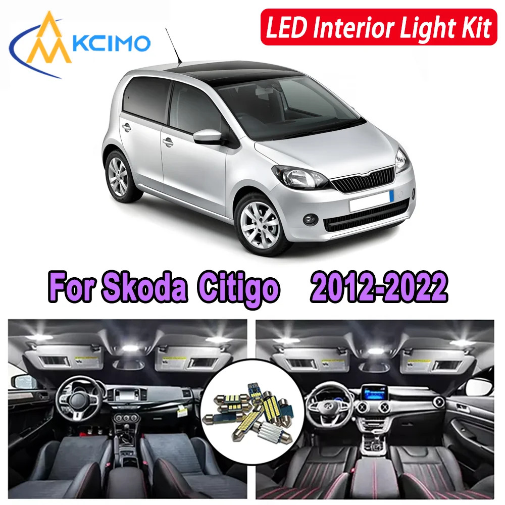 

Kcimo LED For Skoda Citigo (2012-2022) Premium Bright LED Interior Dome Map Trunk Light Kit Car Led Lamps Car LED Lights Canbus