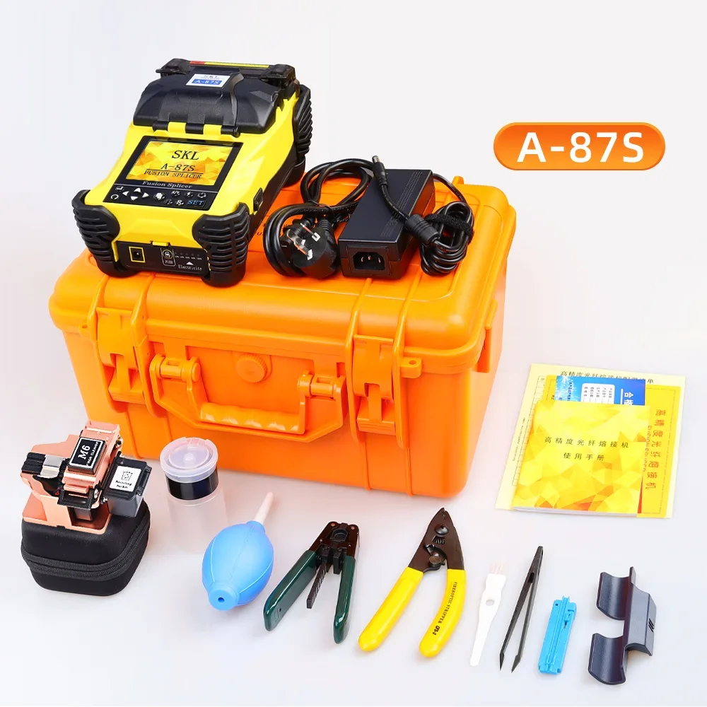 

A-87S Fully Automatic Mini Optic Fiber Fusion Splicer Splicing Machine Fiber Optic Tool Set Fiber Fusion Splicer