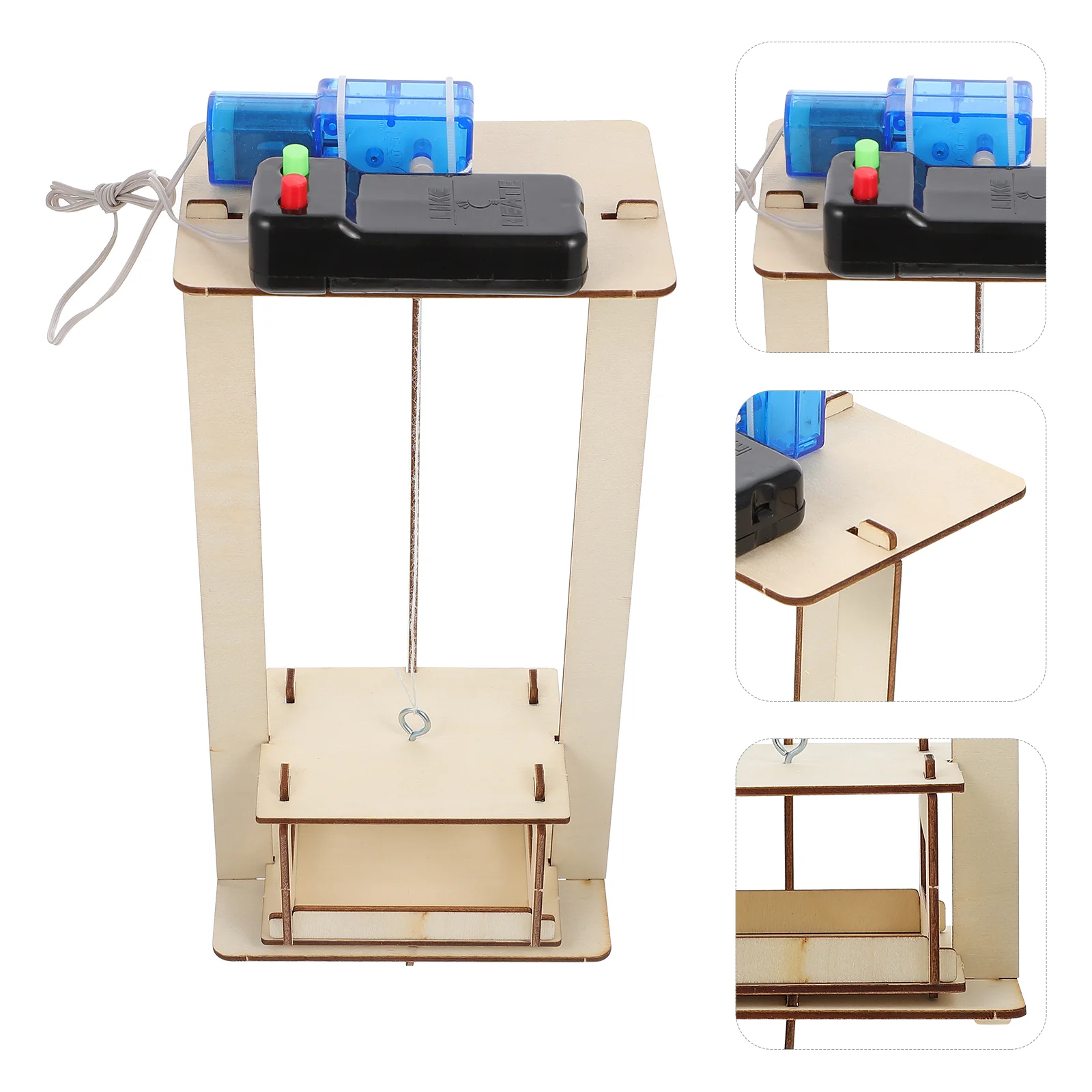 

Самодельная модель лифта DIY Wire-control игрушка для научного эксперимента Kid Handmade Wooden