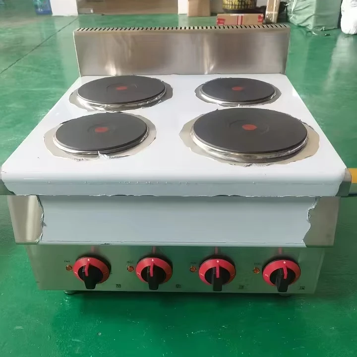 Commercial Electric Counter Top Hot Plate Cooker 4 Plates Restaurant Equipment for Cooking for Bakery Use
