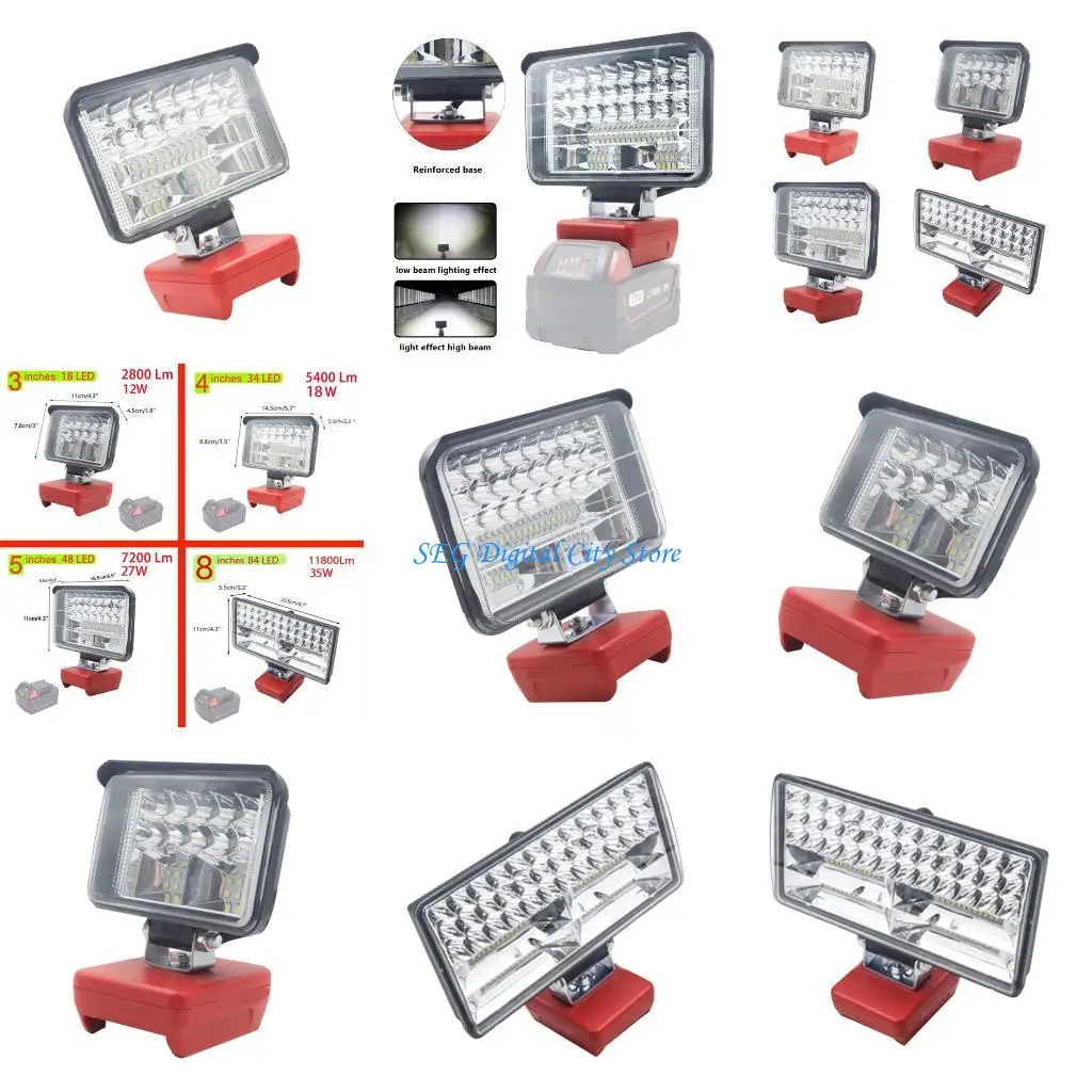 

U75B Multimodes LED Light Compatible for 18V Power Tool Weather Resistant Design