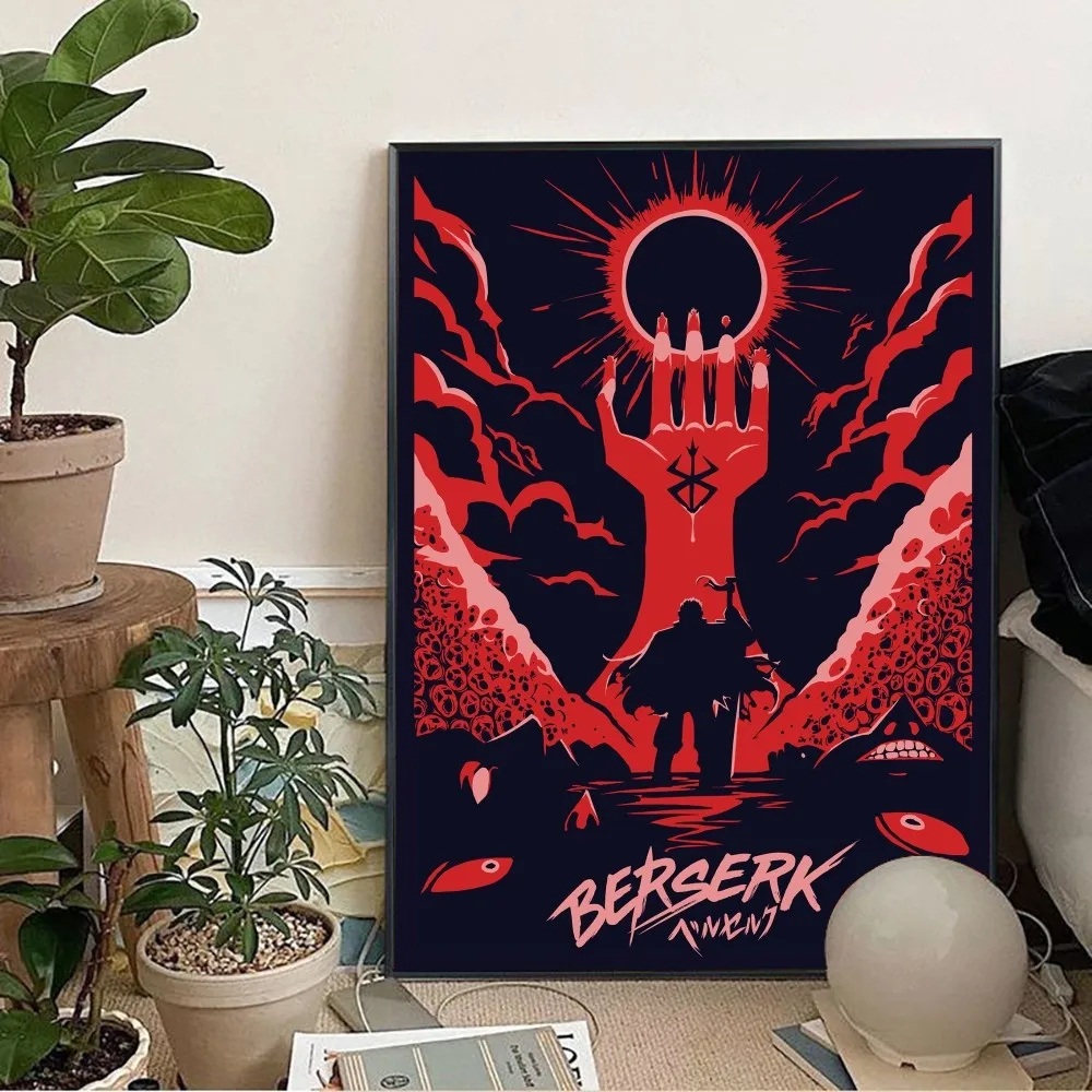 Anime B-Berserk-Guts Poster Painting Wall Art Picture Canvas Prints Home Decoration Poster For Living Room No Frame