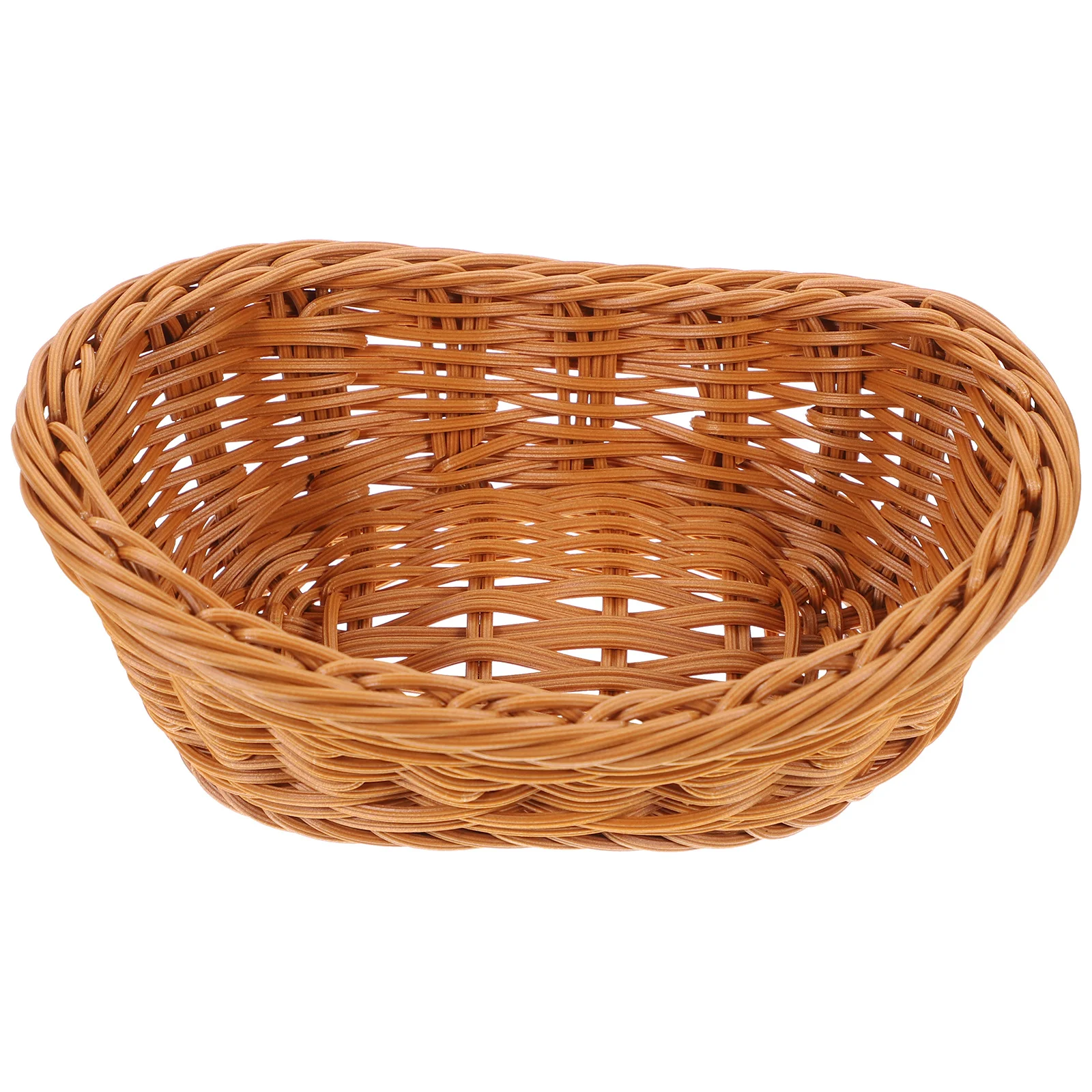 

Woven Storage Basket Premium Imitation Rattan Fruit Basket for Kitchen Pantry Countertop Organization Large Capacity