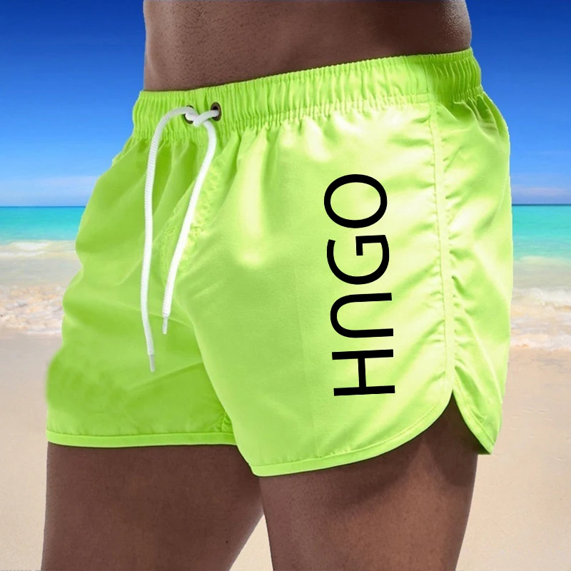 2024 Trend New Men Swimming Shorts Lightweight Quick Dry Low Waist Sexy Beach Shorts Male Swimsuit Trunk Summer Board Shorts