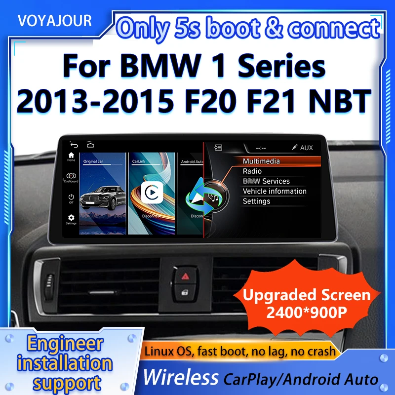 Upgrade 2400*900p For BMW 1 Series F20 F21 NBT 2013-2016 Car Multimedia Player HD Screen Wireless Carplay Android Auto CAR PLAY