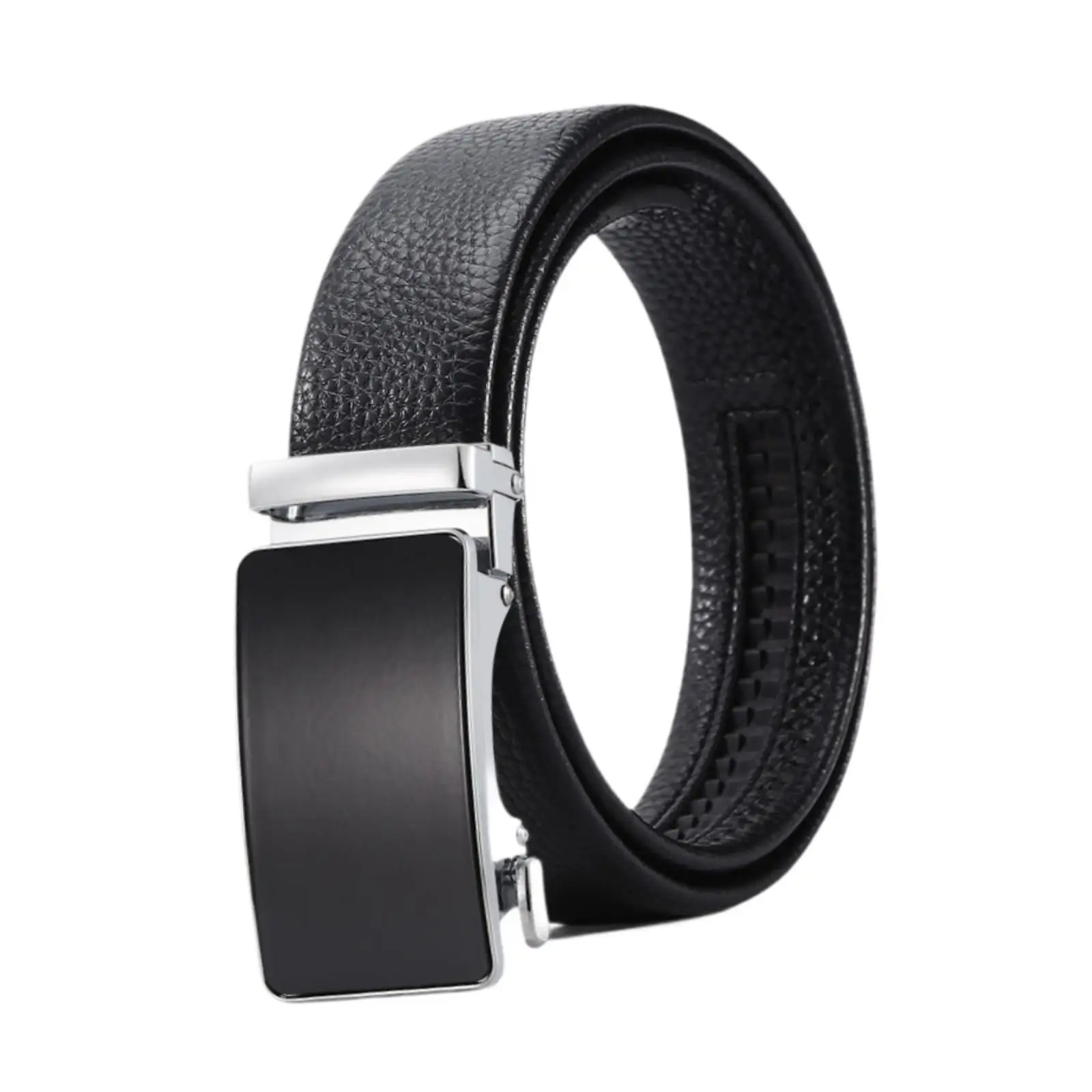 Leather Work Jeans - Men Belt Decorative Adjustable Automatic Buckle