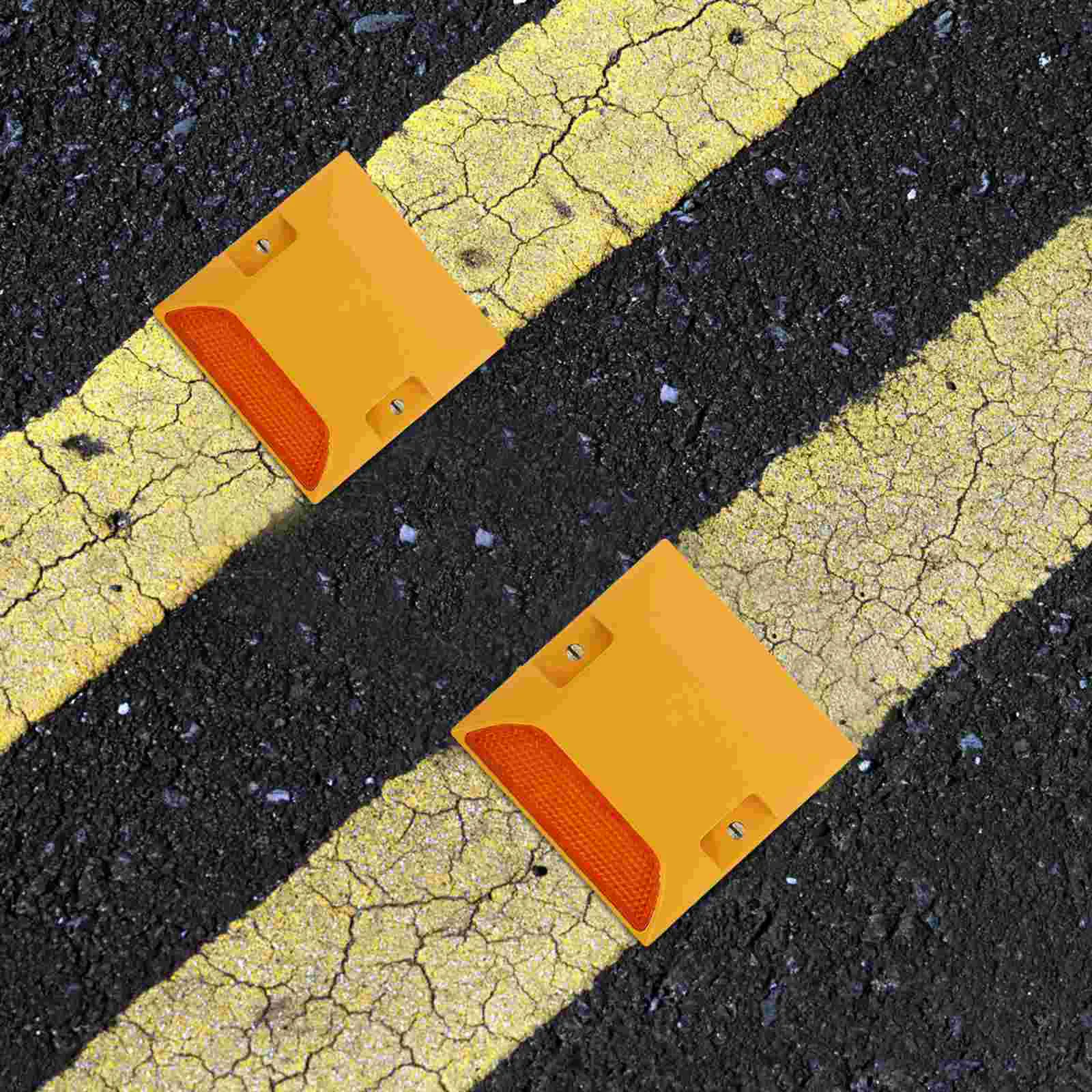 

2 Pcs Reflective Sign Parking Reflectors Floor Driveway Bump Plastic Highway Raised Road