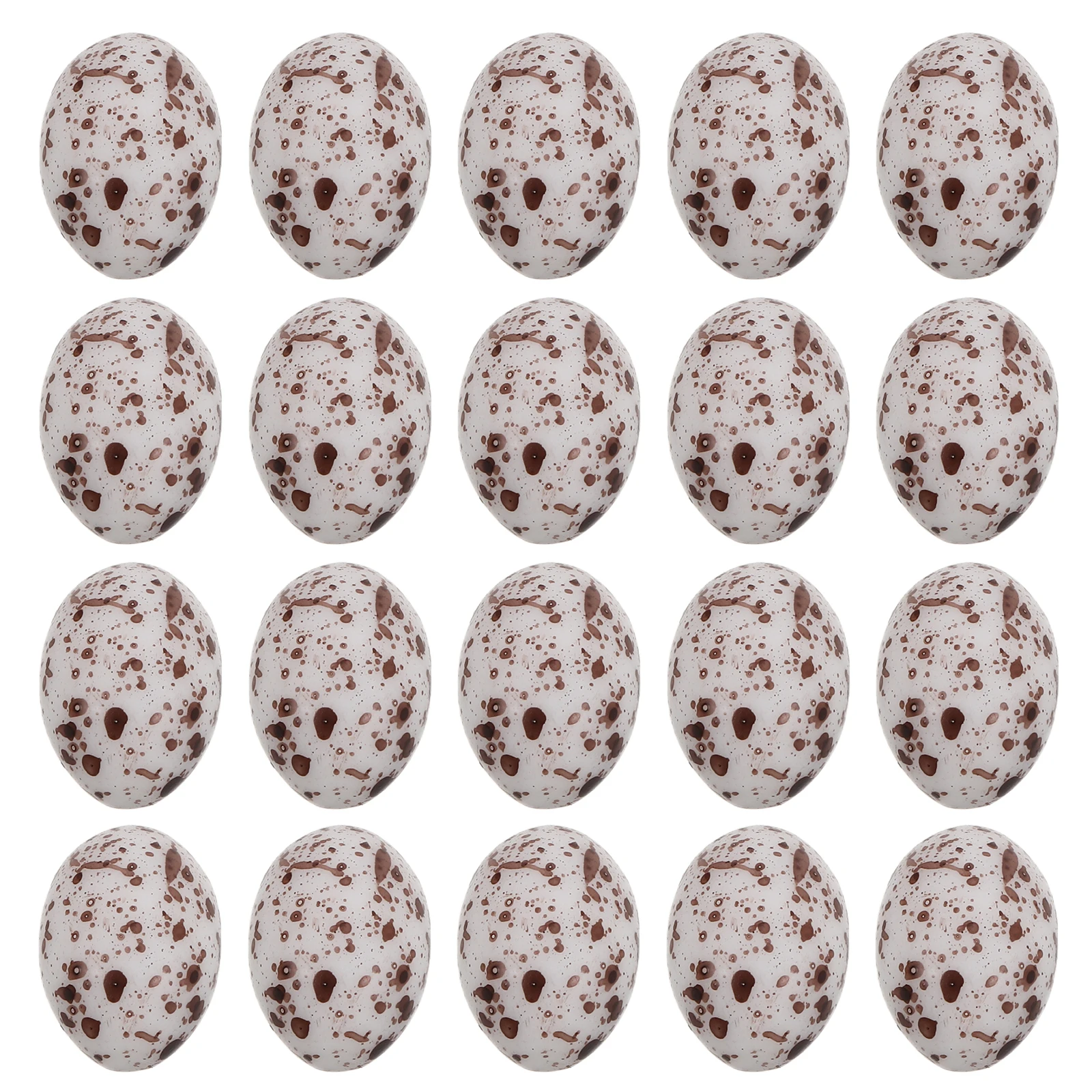 

20pcs Miniature Eggs Imitation Plastic Figures Plastic Figurines Desk Ornaments Home Decor Garden Statue Crafts