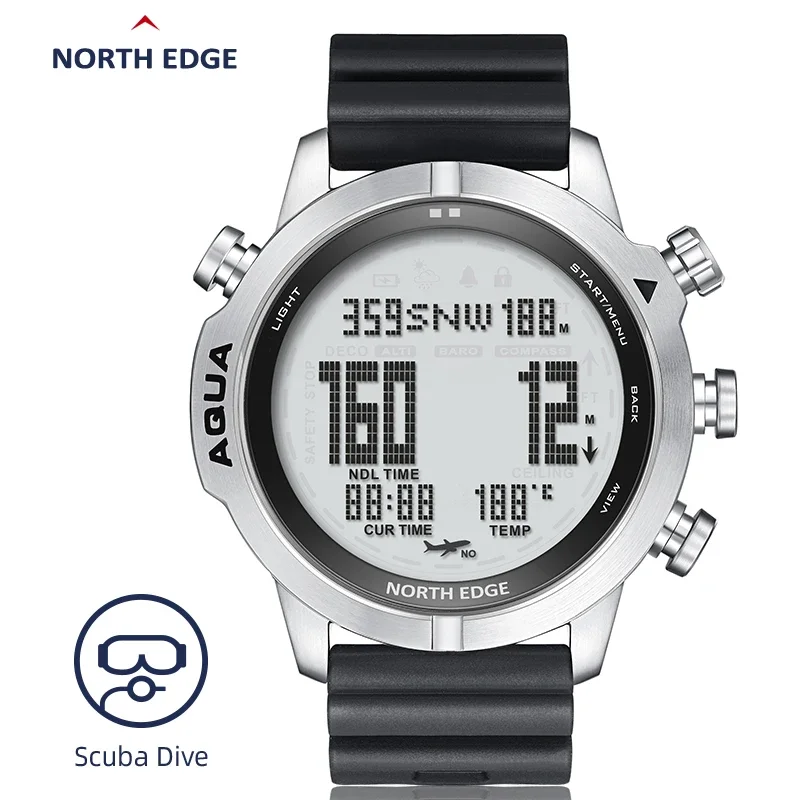 2025 رائجة البيع North Edge Aqua 2023 رائجة البيع مؤشر مضيء الساعات الرقمية الفولاذ المقاوم للصدأ الرياضة ساعة مقاومة للماء للرجال