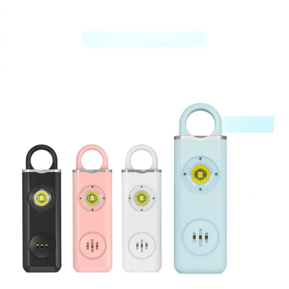 Emergency Safety Siren Portable Personal Alarm Keychain Rechargeable Self Defense Tool For Women Night Walking Outdoor