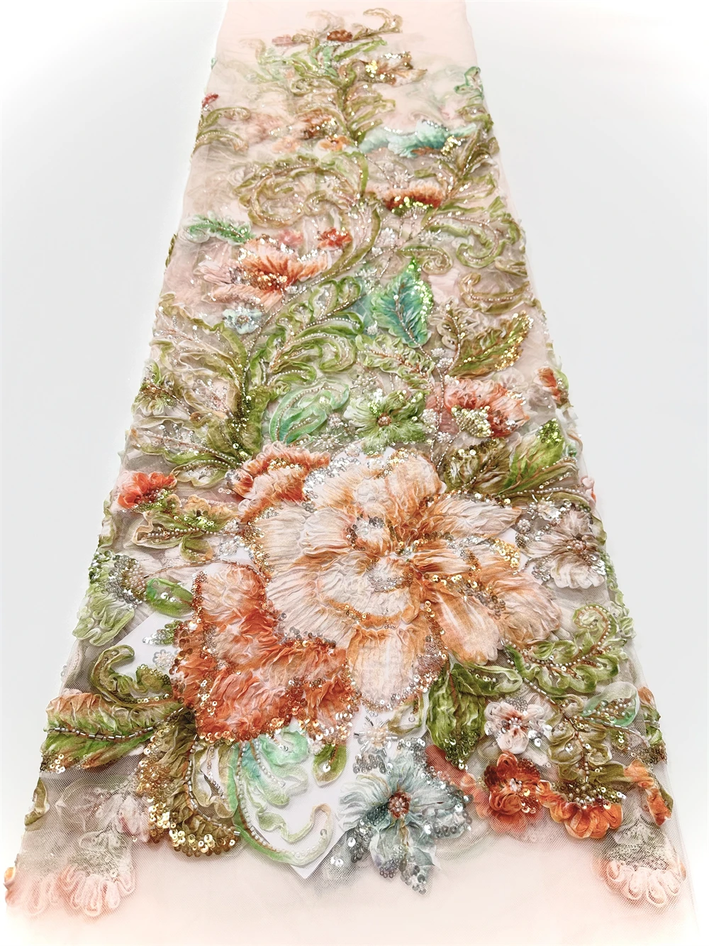 ผ้าลูกไม้แอฟริกันปักเลื่อมประดับด้วยลูกปัด งานปักคุณภาพสูงสำหรับเจ้าบ่าวเจ้าสาวชาวไนจีเรีย ผ้าลูกไม้ฝรั่งเศสคุณภาพสูงสำหรับงานแต่งงาน