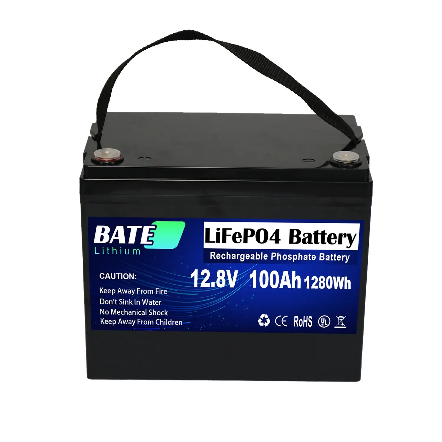 

12v 100ah Lithium Lifepo4 Battery with BMS Lithium Iron Phosphate Batteries Pack 12.8V 100Ah for Solar System Golf