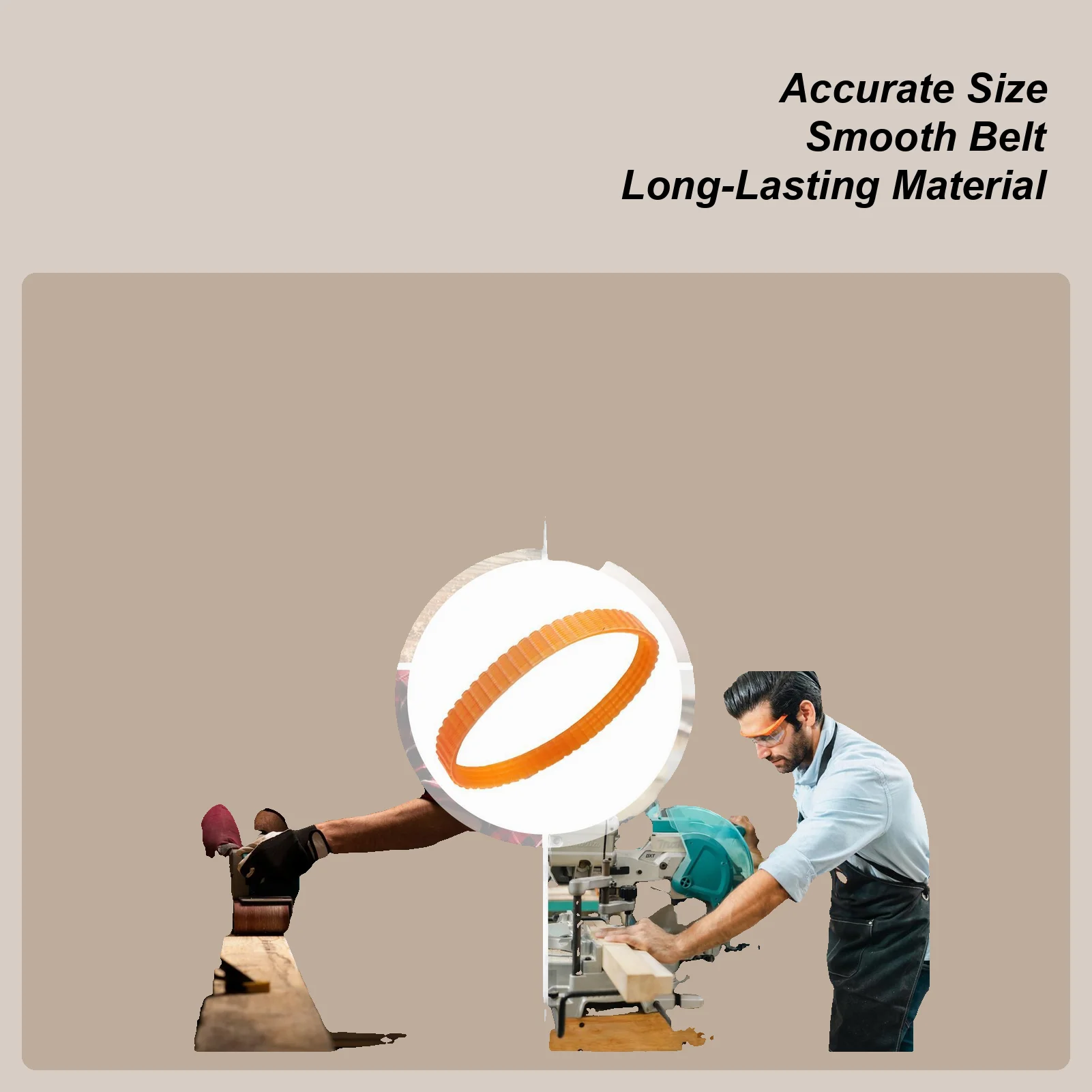 218/238/255mm V-ribbed Belt Woodworking Planer Belt Carpenter Electric Planer Belts Wood Working Band Saw Transmission Belt