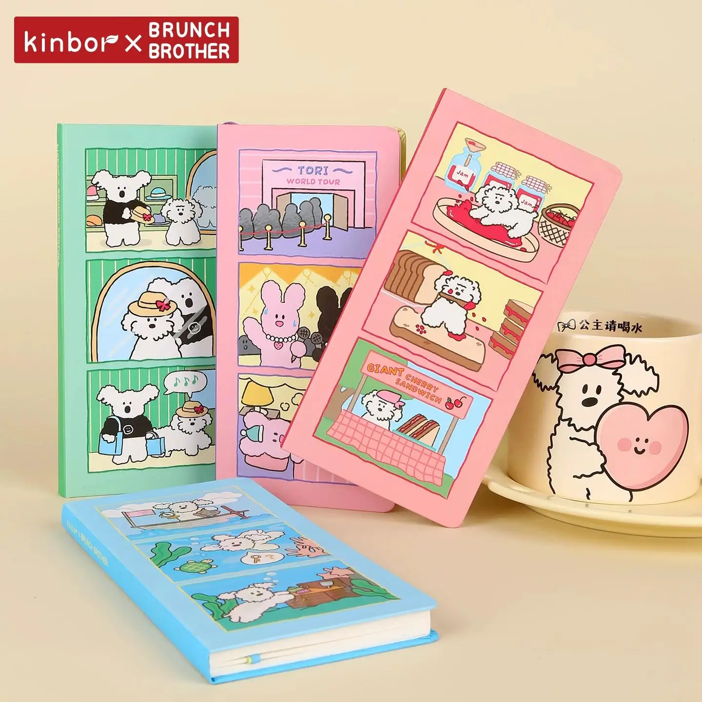 Kinbor Original Undated Weekly Planner, ilustrowany notes w twardej oprawie z dwoma kartkami na tydzień, przenośny notatnik z listą zadań, smukły. — zdjęcie produktu 3