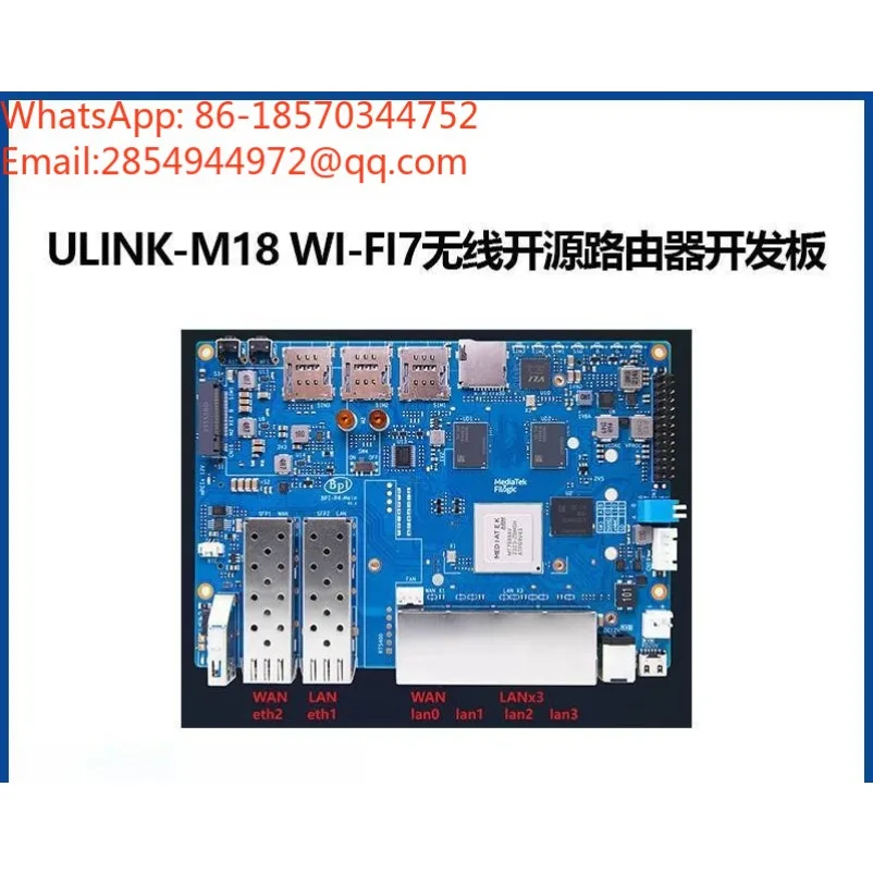 MT7988 WiFi7 Open‑Source Router BPI‑R4 Industrial Gateway Dev Module