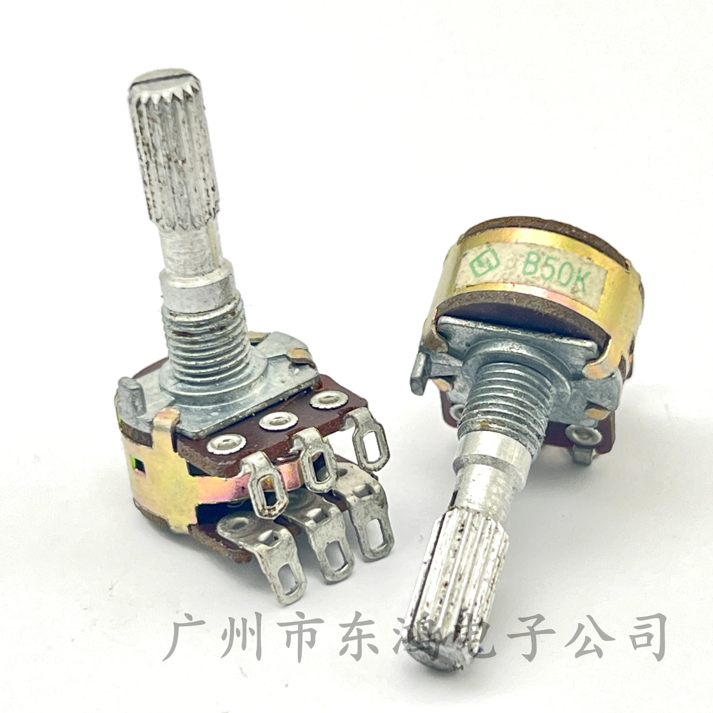 1 pcs imported 16 type dual channel B50K rotary Potentiometer shaft length 25mm