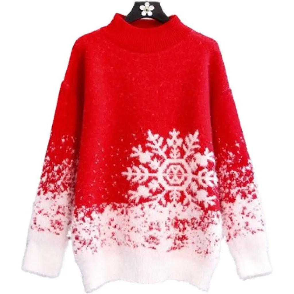 

Women's Autumn Knitted Sweater European American Style Christmas New Year Independent Station Trendy Casual Top for Ladies