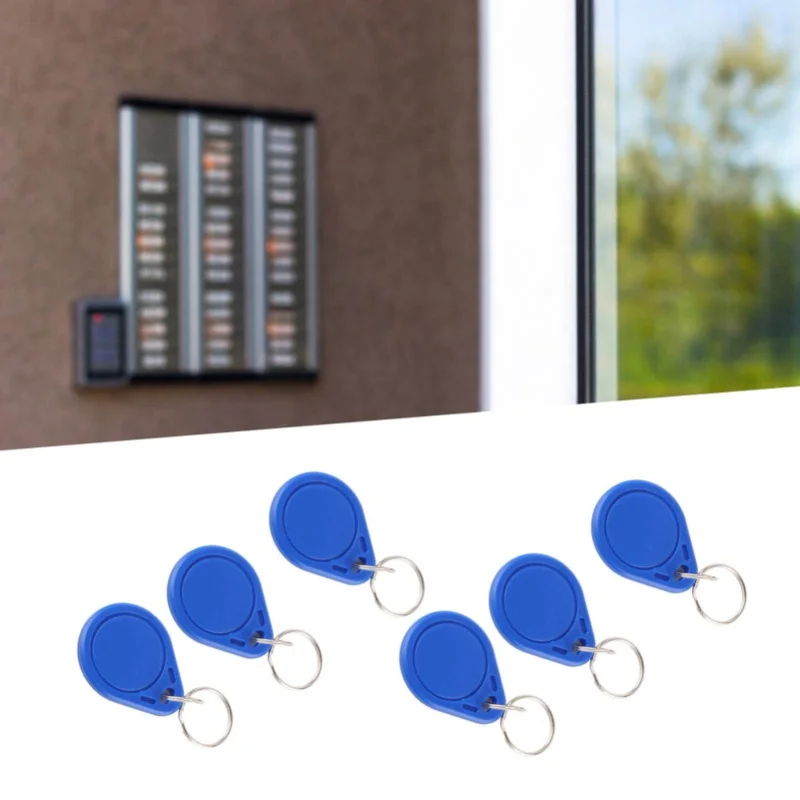 50 ชิ้น 125 กิโลเฮิร์ตซ์การควบคุมการเข้าถึง RFID EM4100 การ์ดแท็กโทเค็นพวงกุญแจคีย์ฟอบไอดี